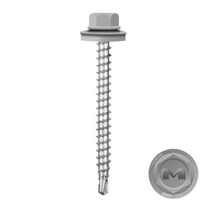 Саморез кровельный Daxmer 4,8х50 RAL7004 4184 - фото 11416
