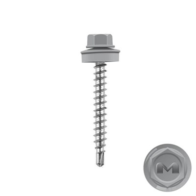 Саморез кровельный Daxmer 4,8х29 RAL7004 4182 - фото 11417