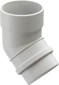 Lux Колено 45° Пломбир RAL9003 1719