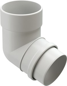 Lux Колено 72° Пломбир RAL9003 1720